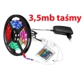 Zestaw taśma 30 led smd 5050 RGB 3,5m + Zasilacz wtyczkowy led + kontroler rgb IR hurtownia led Premium Lux