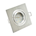 Zestaw: żarówka gu10 30 led smd 2835 + oprawa aluminiowa drapana aluminiowa JOTA + gniazdo gu10 hurtownia led Premium Lux