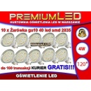 10 x Żarówka Gu10 40 led smd 2835 4W zimna