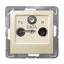 OSPEL Gniazdo RTV-DATA IMPRESJA ECRU GPA-YD/m/27 hurtownia led Premium Lux