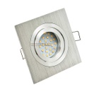 Zestaw: żarówka gu10 30 led smd 2835 + oprawa aluminiowa drapana aluminiowa JOTA + gniazdo gu10 hurtownia led Premium Lux