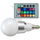 Żarówka led E14 RGB 5W + pilot IR hurtownia led Premium Lux